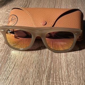 Rayban Sunglasses RB4340 Pink Mirror with grey lenses